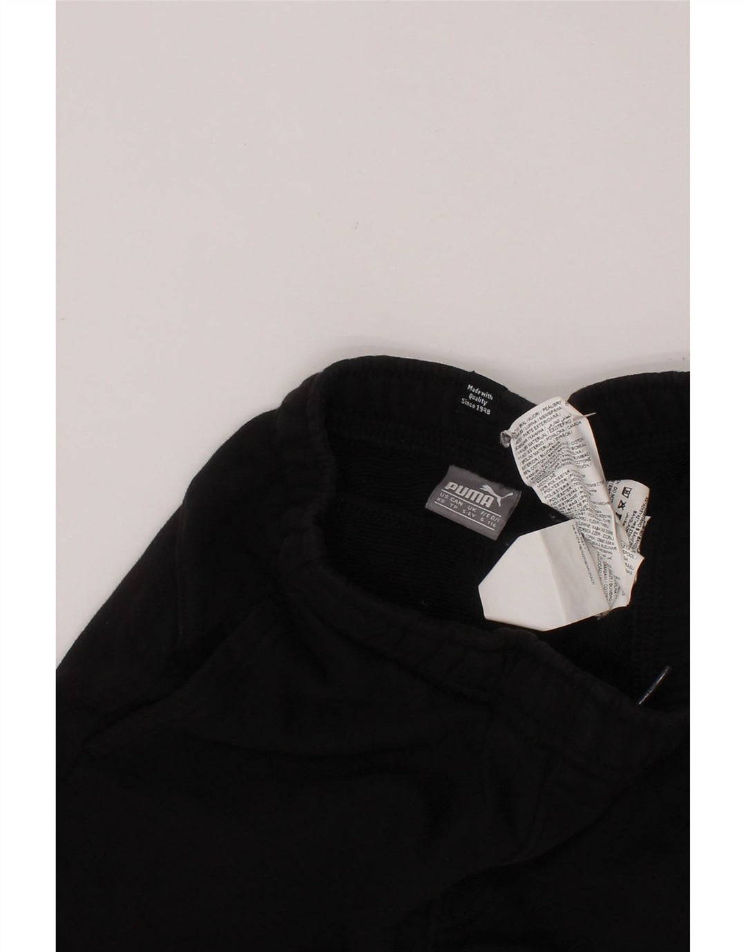 Pantaloni scurți sport PUMA băieți 5-6 ani bumbac negru