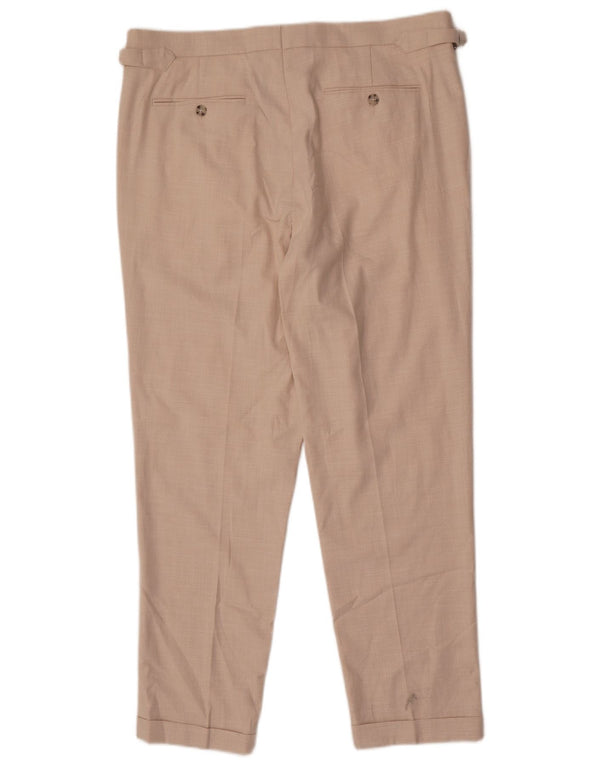 Pantaloni chino conici pentru bărbați Marks & Spencer L36 L30 poliester bej