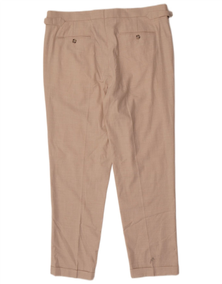 Pantaloni chino conici pentru bărbați Marks & Spencer L36 L30 poliester bej