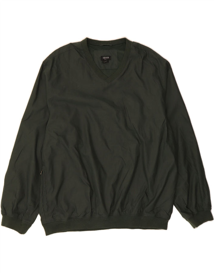 IZOD Mens Golf Pullover Tracksuit Top XL Green Polyester Vintage Izod and Second-Hand Izod from Messina Hembry 