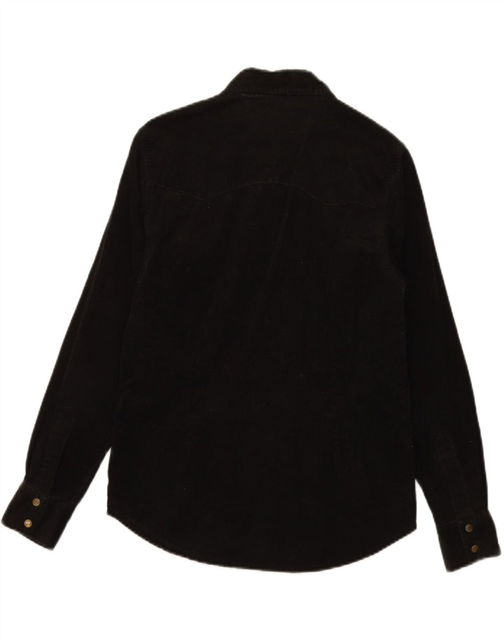 LEE Womens Corduroy Shirt UK 12 Medium Black Cotton