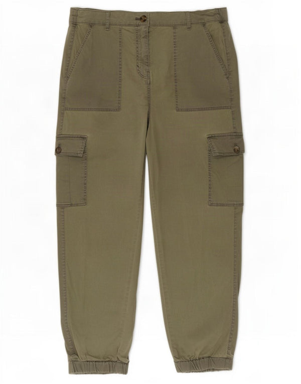 Marks & Spencer Joggeri pentru femei Pantaloni cargo UK 12 Medium W30 L26 Kaki