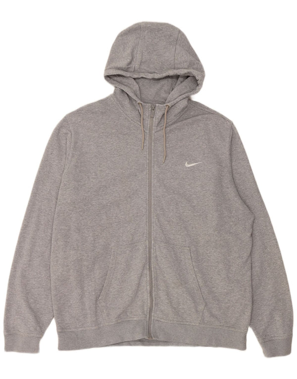 Pulover Nike pentru bărbați, cu fermoar, bumbac gri 2XL