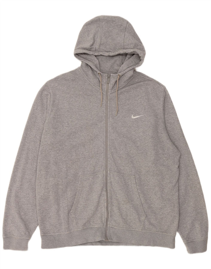 Pulover Nike pentru bărbați, cu fermoar, bumbac gri 2XL