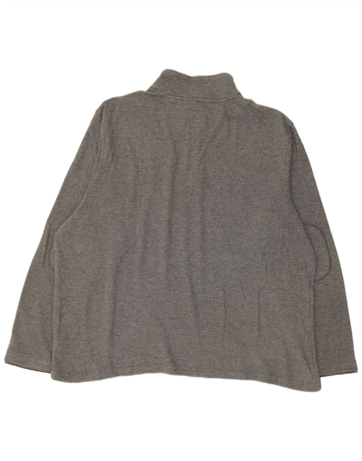 Pulover pentru bărbați Marks & Spencer, cu fermoar și gât, UK 47/49 2XL, gri