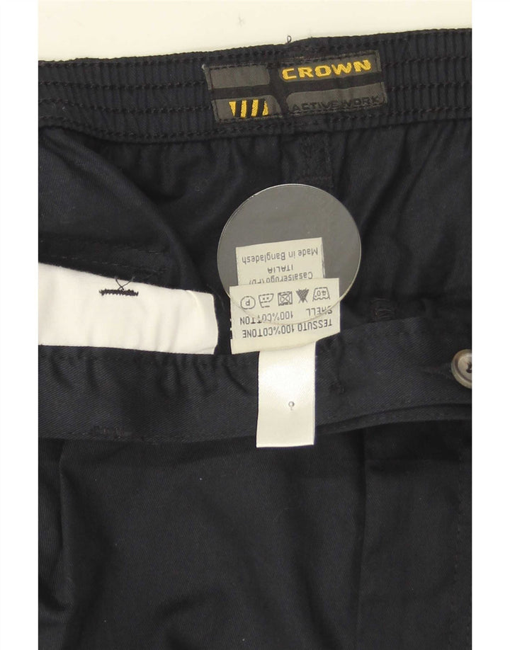 Pantaloni scurți chino pegged pentru bărbați Crown W36 mari din bumbac bleumarin