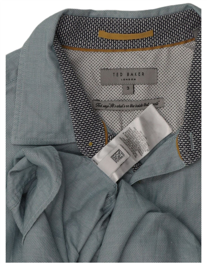 Cămașă pentru bărbați Ted Baker, mărimea 3, bumbac albastru mediu