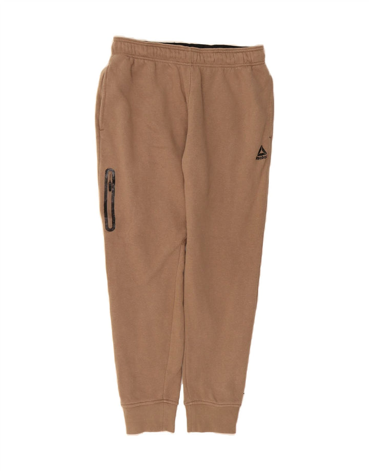 REEBOK Mens Tracksuit Trousers Joggers Medium Beige Cotton Vintage Reebok and Second-Hand Reebok from Messina Hembry 