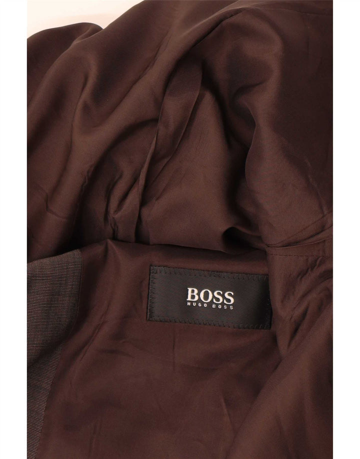 Blazer pentru bărbați Hugo Boss, cu 3 nasturi, EU 46, lână virgină, gri mică