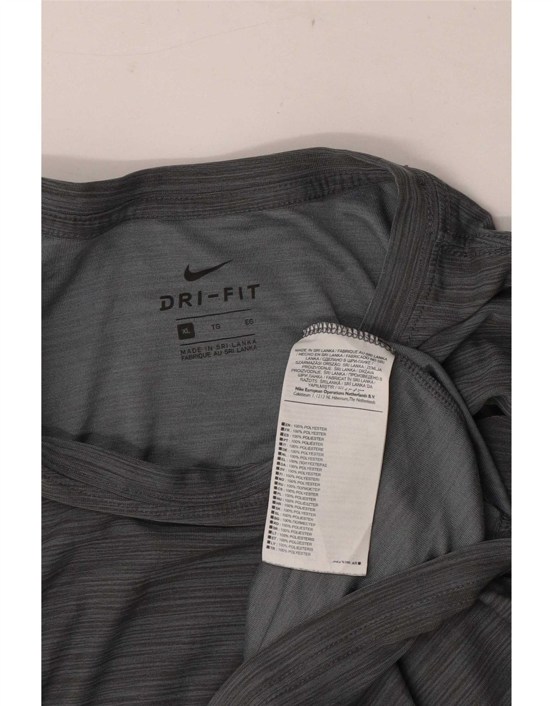 Tricou pentru bărbați Nike Dri Fit Top XL Gri poliester cu pături