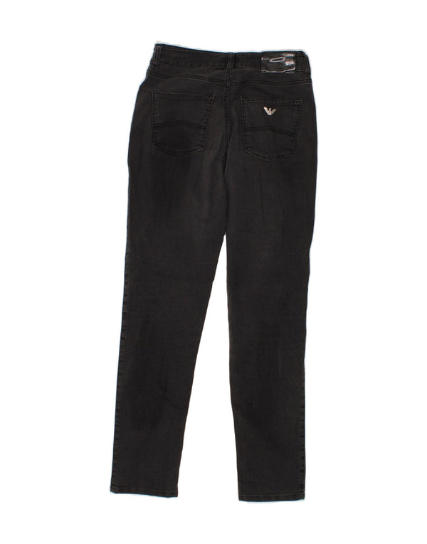 ARMANI Womens Slim Jeans W28 L28 Black Cotton