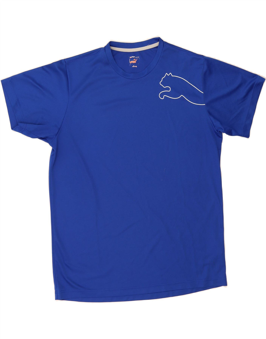 PUMA Mens Graphic T-Shirt Top XL Blue Polyester Vintage Puma and Second-Hand Puma from Messina Hembry 