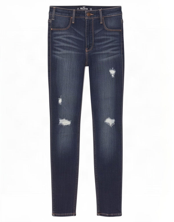 Blugi jegging Hollister pentru femei cu talie înaltă US 3 Small W26 L26 bleumarin