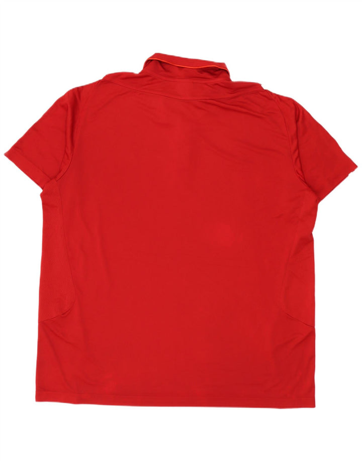Tricou polo Adidas Climacool pentru bărbați IT 50/52 2XL Roșu Poliester bloc de culoare