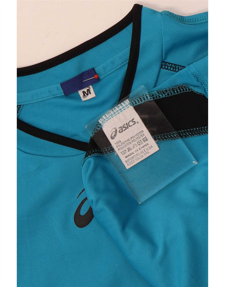 Tricou grafic Asics pentru bărbați Top Mediu Albastru Poliester Bloc de culoare