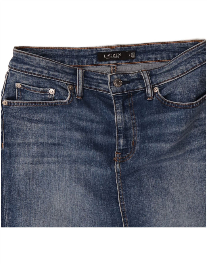 Fusta de blugi pentru femei RALPH LAUREN US 8 Medium W30 Poliester albastru