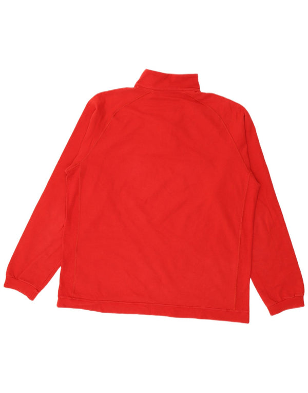 Pulover pentru bărbați Champion, cu grafic, cu fermoar și gât, bumbac roșu 2XL
