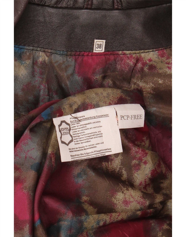 Palton supradimensionat din piele vintage pentru femei EU 38 maro mediu