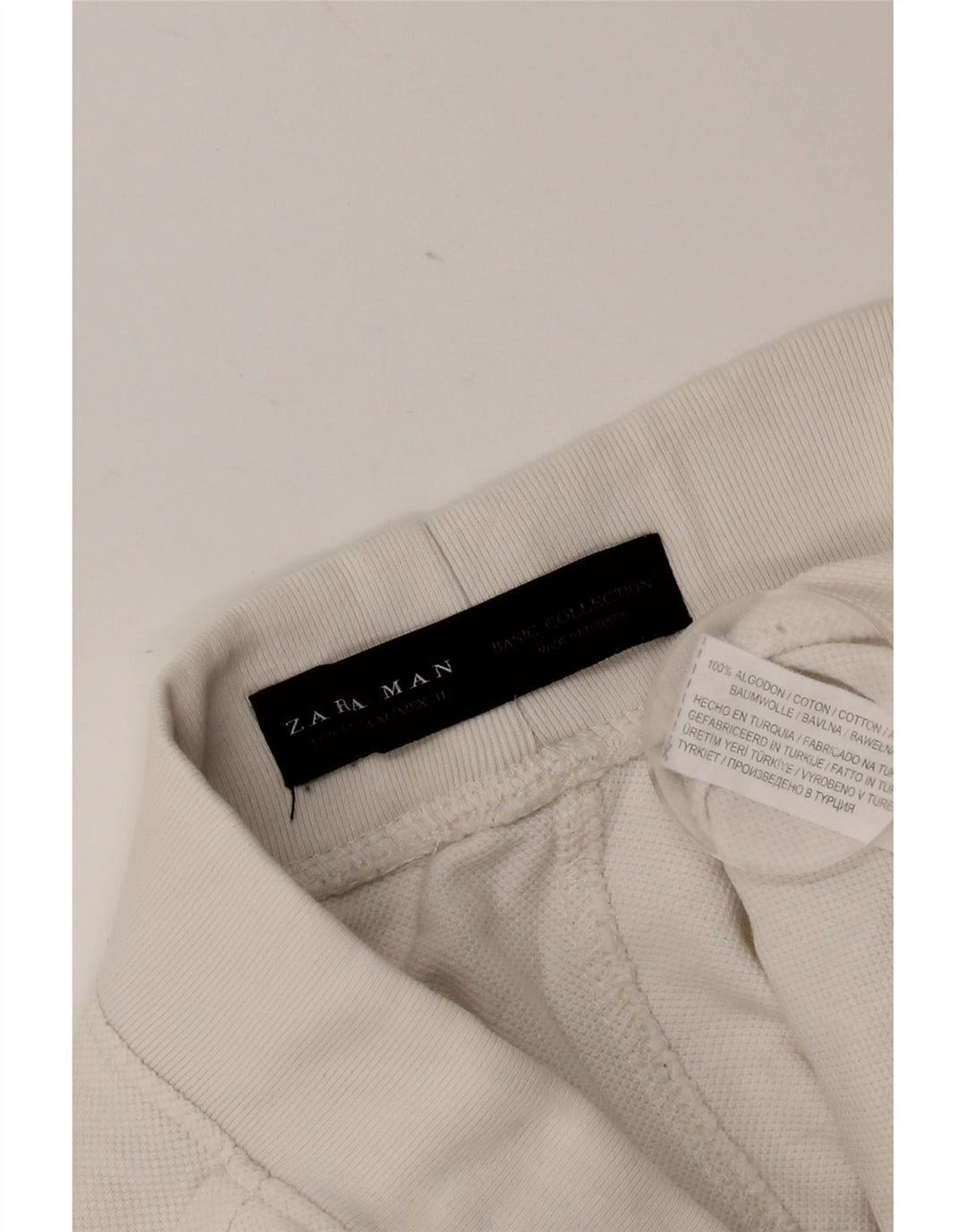 Pantaloni scurți chino pentru bărbați Zara Medium W31 Bumbac alb