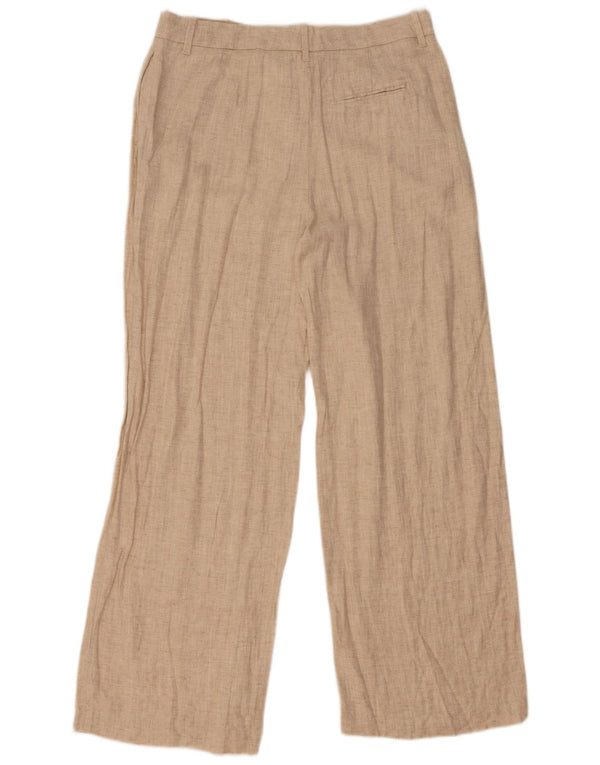 Marks & Spencer Pantaloni chino pentru femei cu picioare largi UK 14 Large W34 L30 Bej