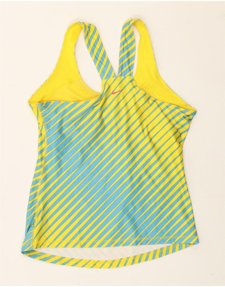 Vest Vest Top pentru femei Nike US 8/10 Poliester cu dungi galbene medii