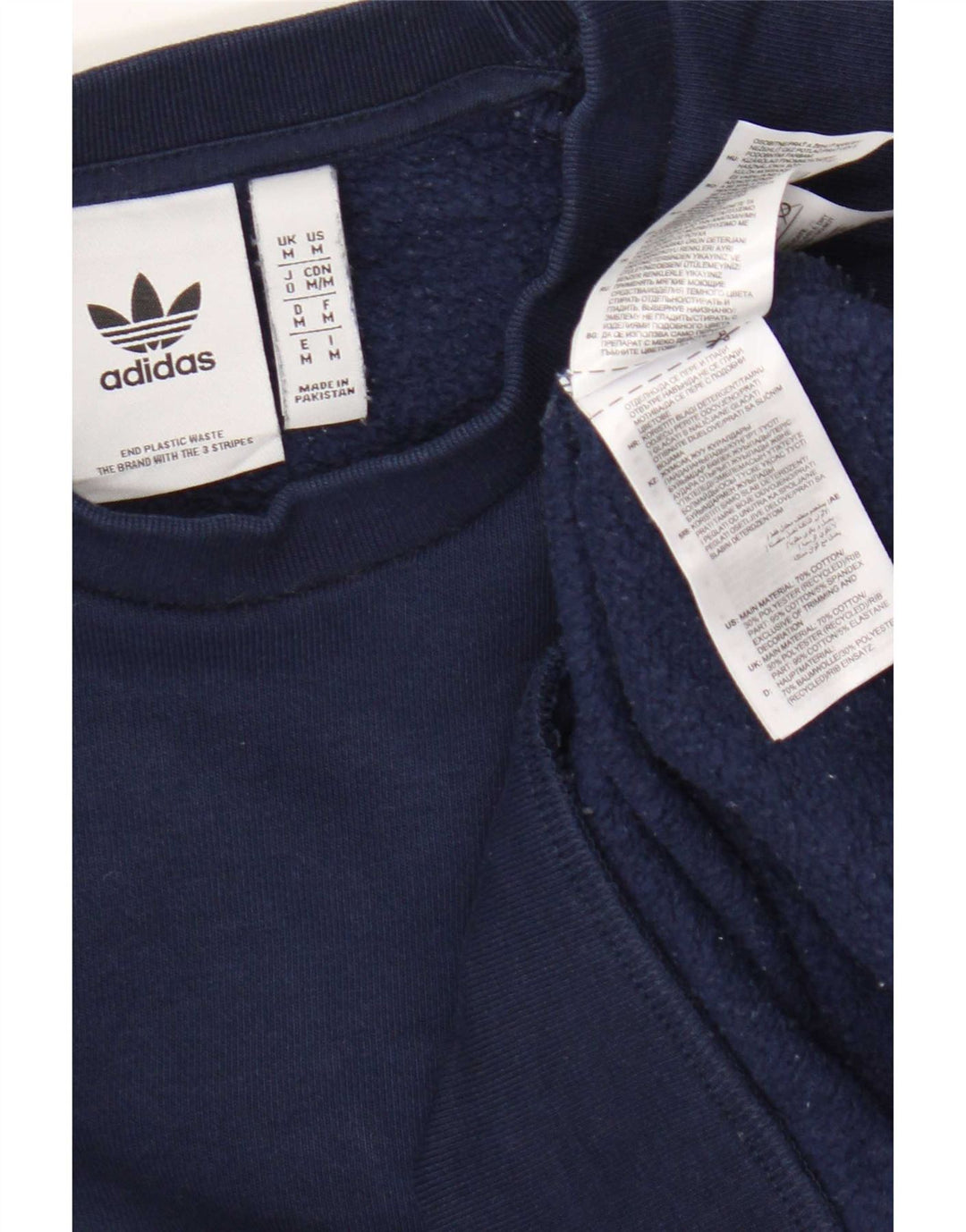 Hanorac pentru bărbați Adidas Jumper mediu din bumbac bleumarin