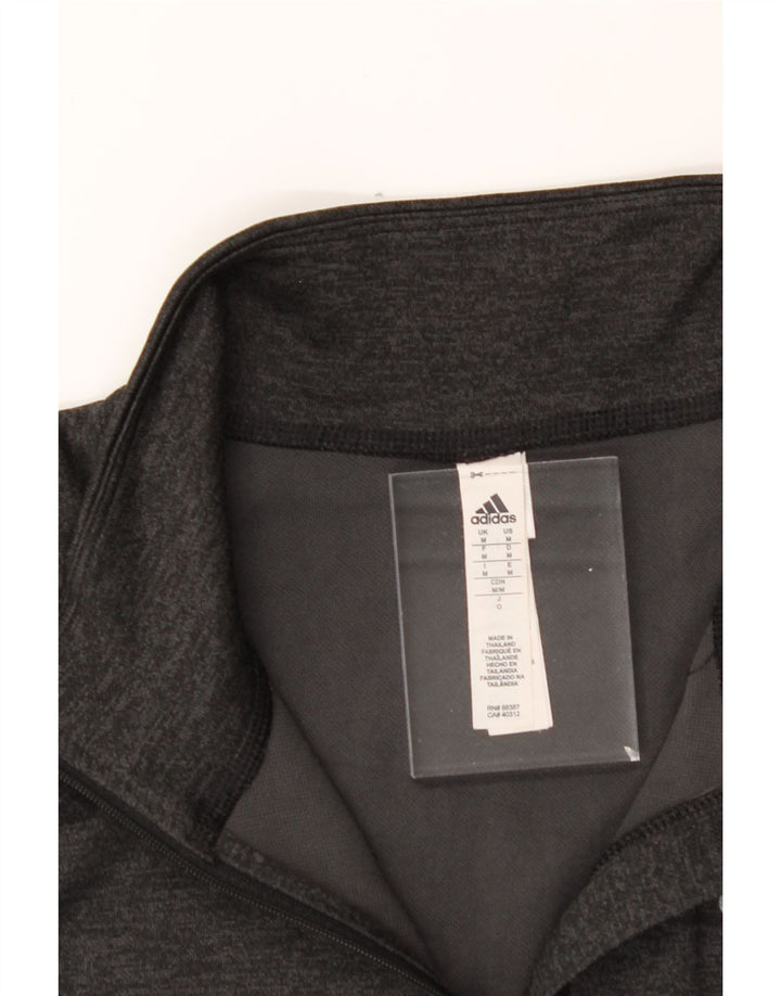 ADIDAS Mens Climalite Zip Neck Pullover Tracksuit Top Medium Grey Vintage Adidas and Second-Hand Adidas from Messina Hembry 