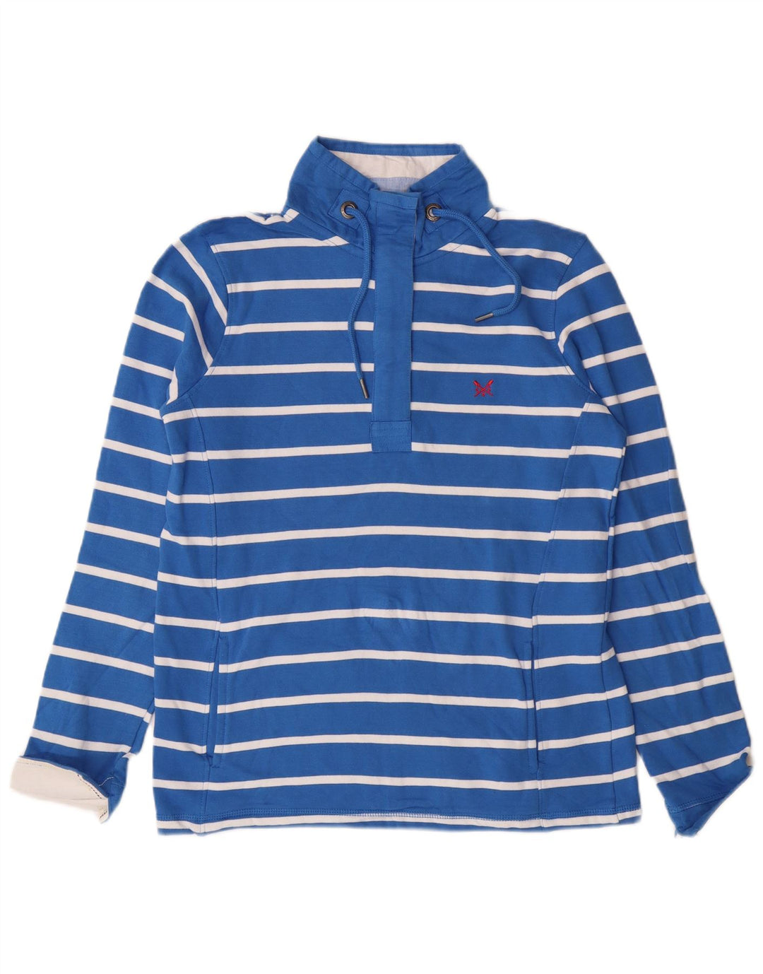 Crew Clothing Hanorac supradimensionat pentru femei Pulover UK 8 Bumbac albastru mic