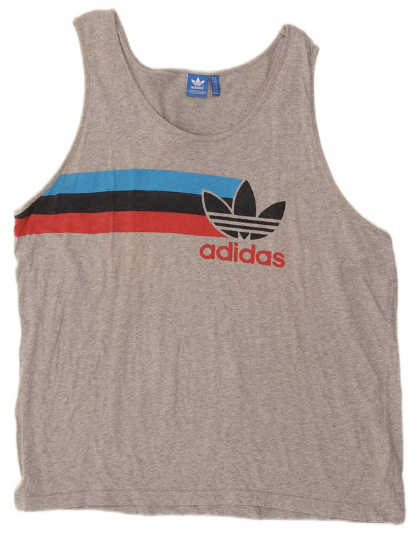 Top cu vestă grafică ADIDAS pentru bărbați, 2XL, gri Colorblock