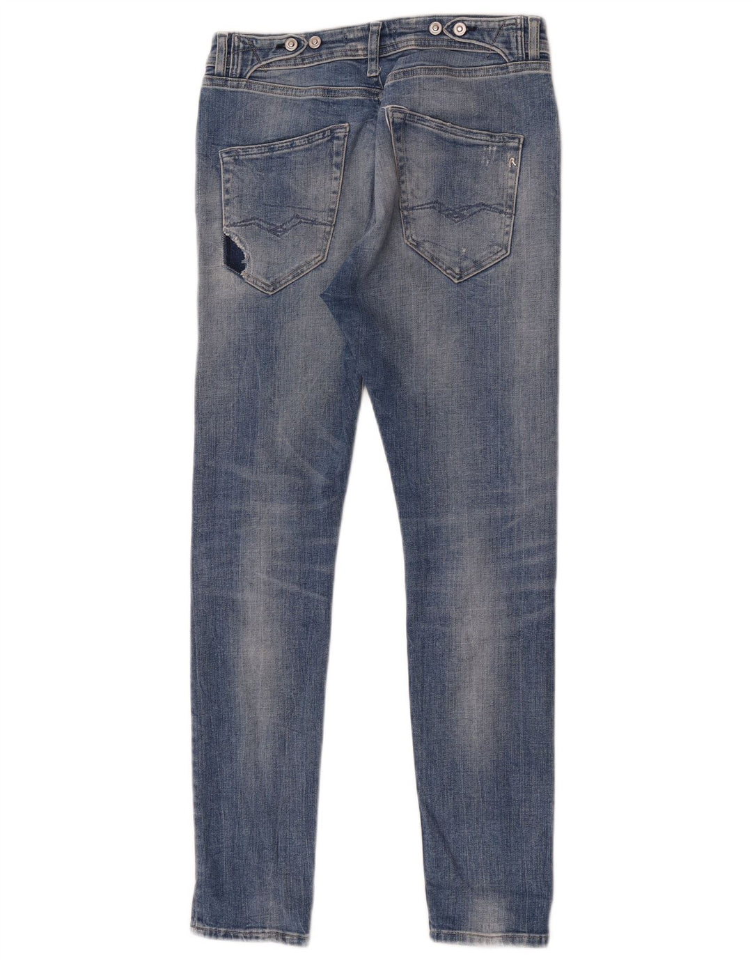 Replay blugi skinny distressed pentru femei W29 L30 albastru