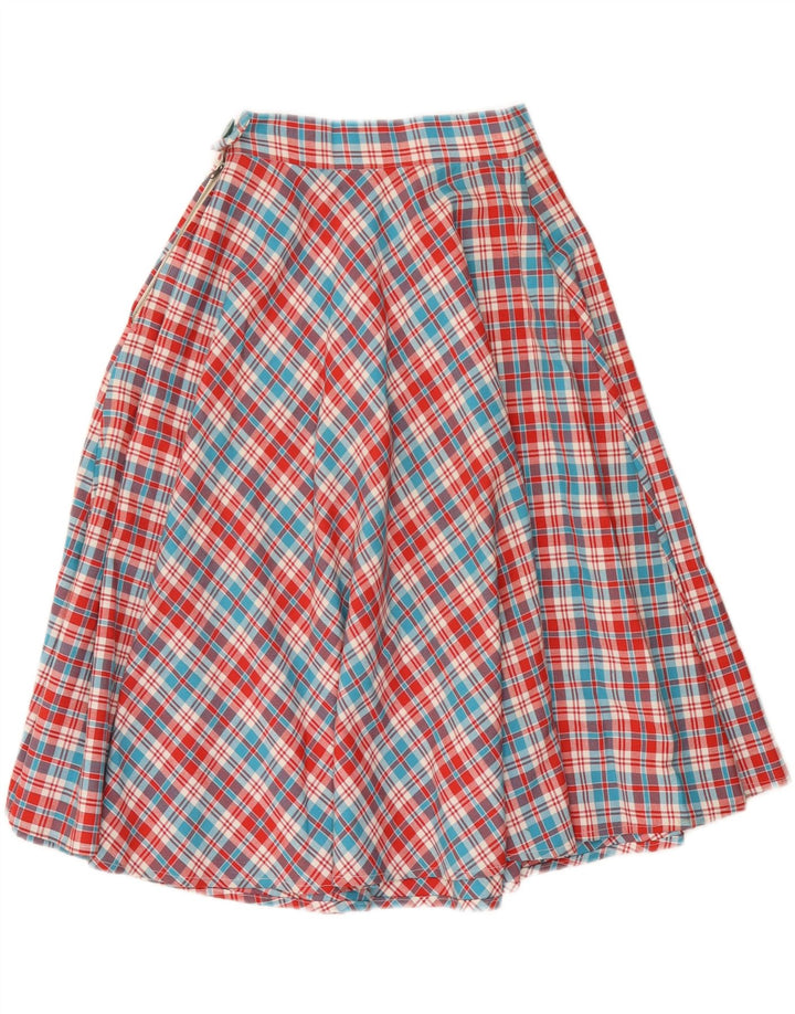 Fusta de damă vintage cu talie înaltă în formă de A W26, mică, multicoloră