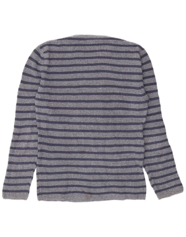 Pulover pentru bărbați Zara, cu gât turnut, mare, cu dungi albastre, bumbac