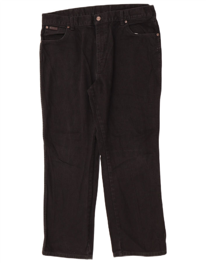 Blugi drepte pentru bărbați Wrangler Texas W40 L30 bumbac negru