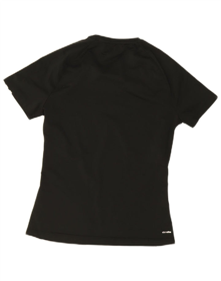 Tricou Adidas Climalite pentru femei Top UK 8/10 Small Negru Poliester