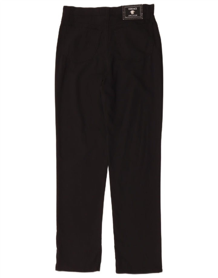 Pantaloni casual drepti pentru femei Versace L32 L31 Poliamidă neagră