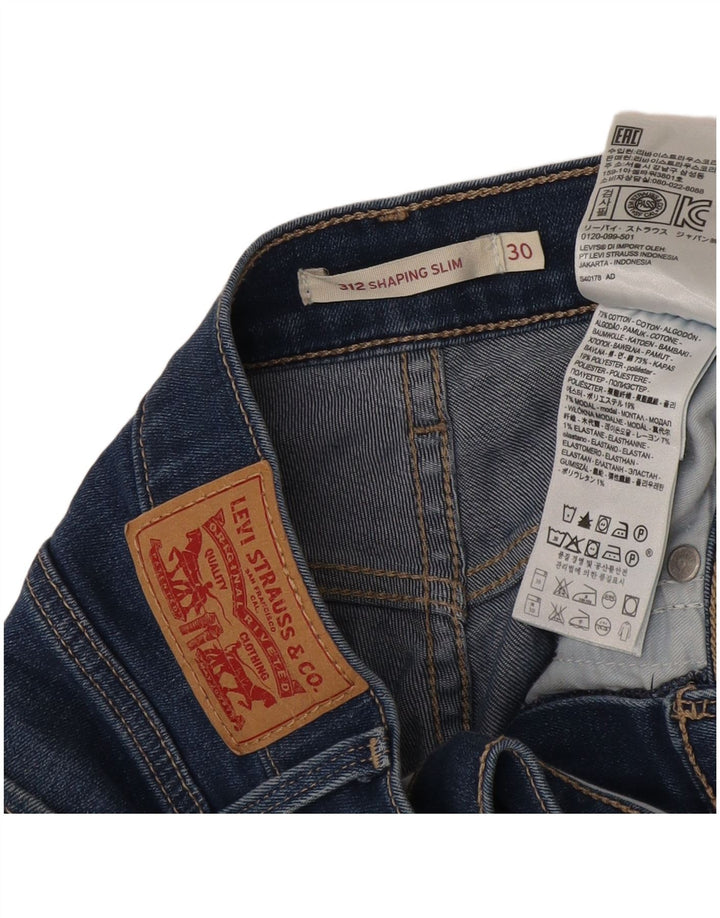 Pantaloni scurți Levi's 312 Denim W30, bumbac albastru mediu