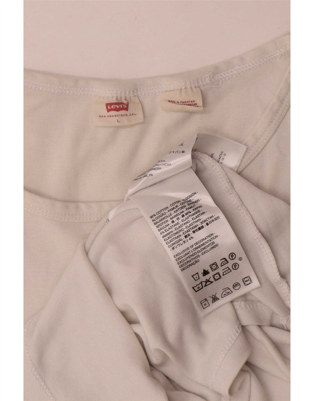 Tricou pentru femei Levi's Top UK 14 Large White Bumbac