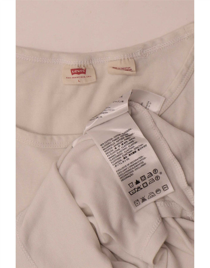 Tricou pentru femei Levi's Top UK 14 Large White Bumbac