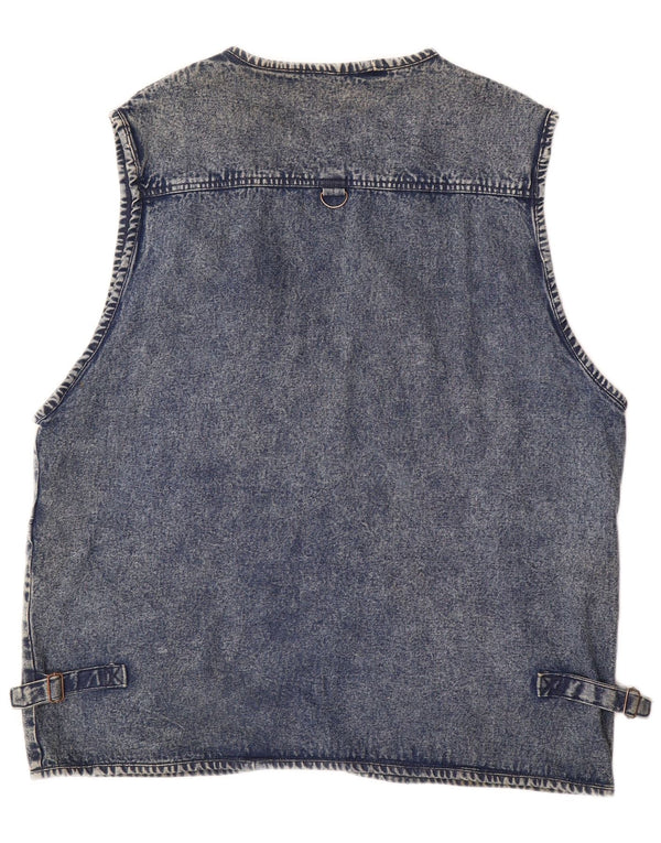 VINTAGE Gilet bărbătesc din denim UK 50 5XL Albastru