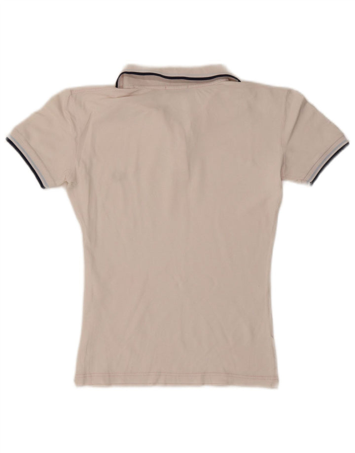 Tricou polo Fred Perry pentru femei UK 14 mare cu dungi albe