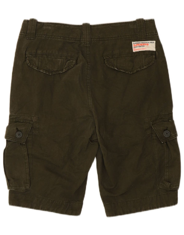 Pantaloni scurti cargo Superdry pentru bărbați, mici W29, bumbac kaki