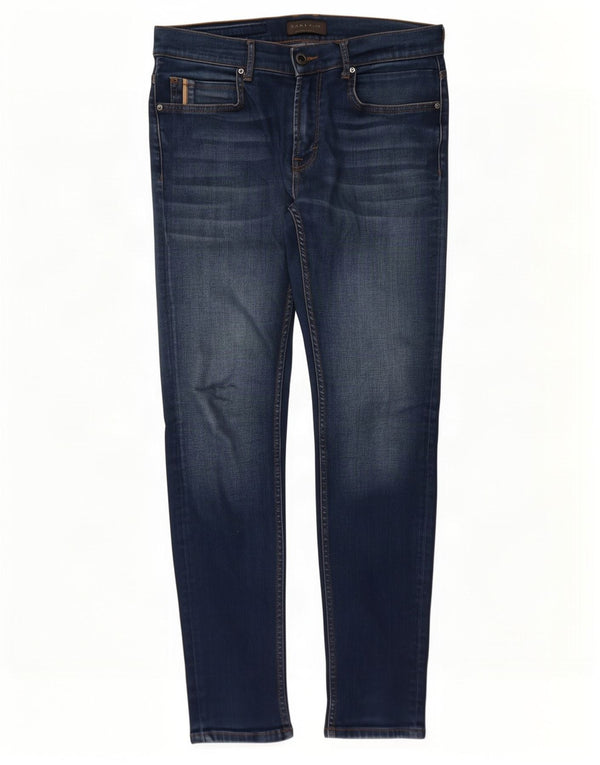 Blugi skinny pentru bărbați Zara EU 42 Large W32 L29 Albastru