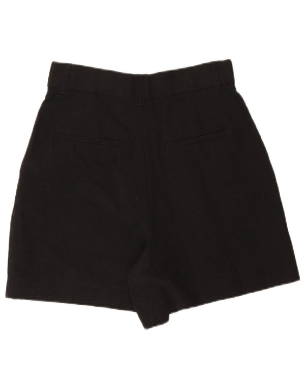 Pantaloni scurti chino cu talie înaltă pentru femei Zara, mici W26, viscoză neagră