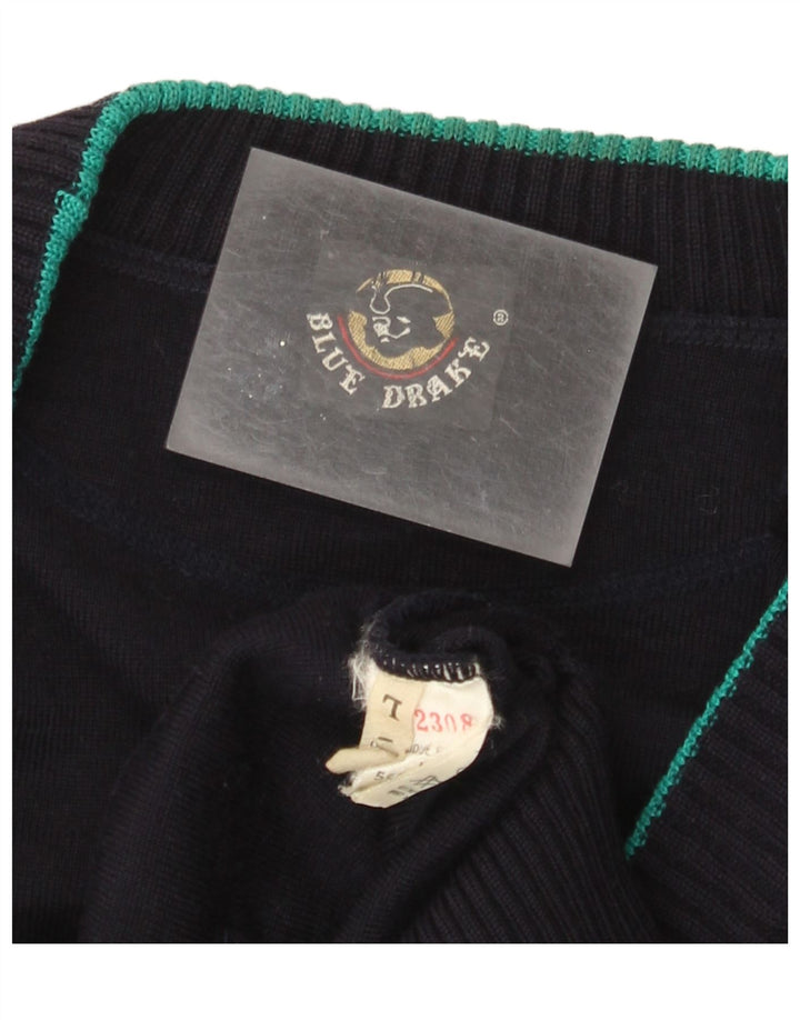 Pulover cardigan pentru bărbați Blue Drake, mare, lână bleumarin