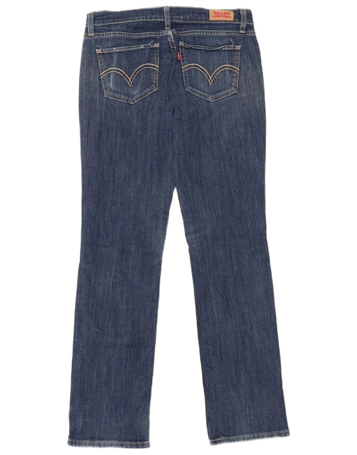 Blugi drepti pentru femei Levi's 524 W29 L32 Bumbac albastru