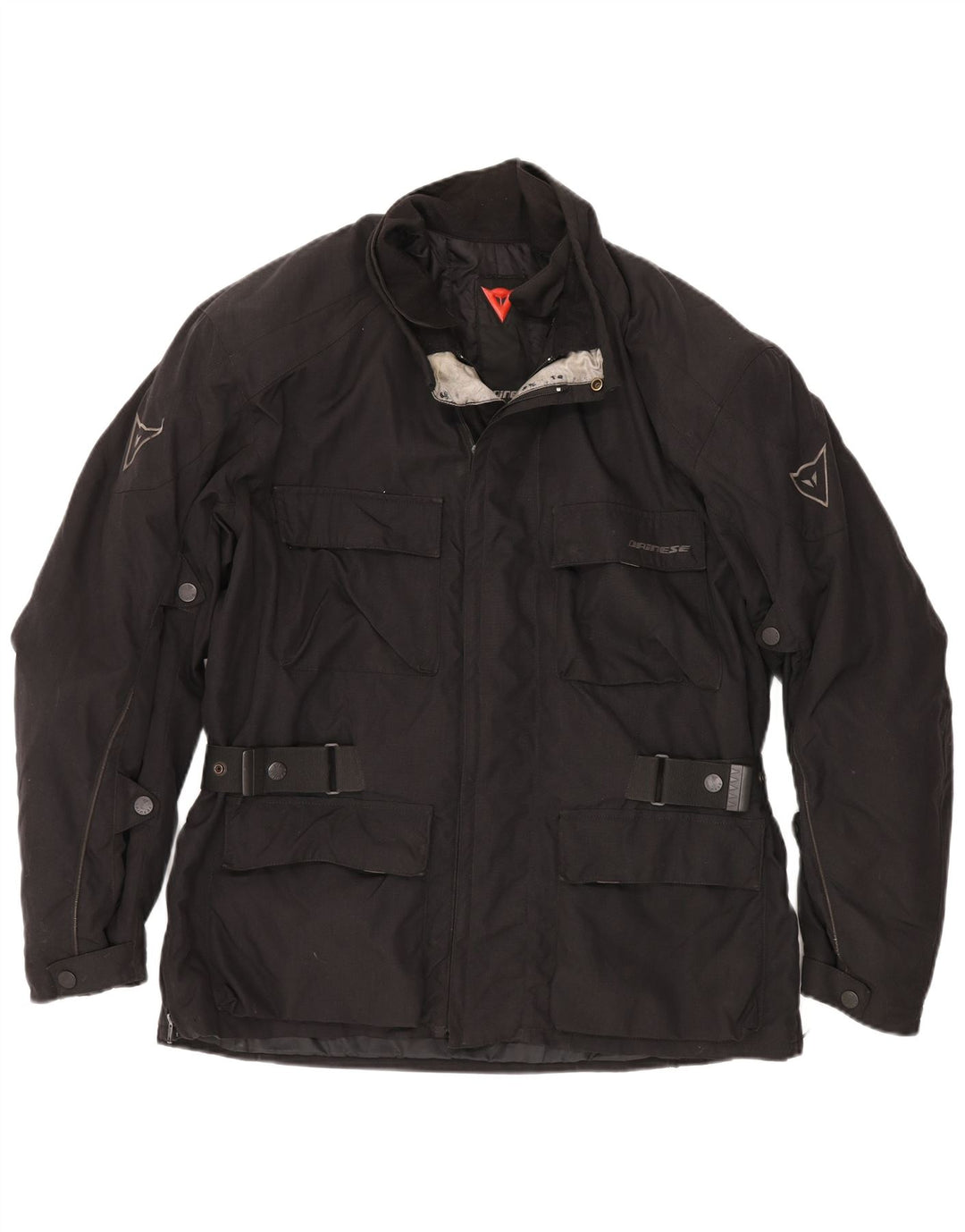 Jachetă pentru motociclist cu grafică DAINESE pentru bărbați EU 54, mare, negru, nailon