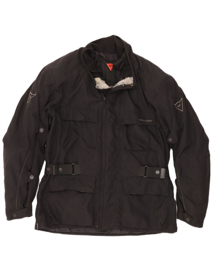 Jachetă pentru motociclist cu grafică DAINESE pentru bărbați EU 54, mare, negru, nailon