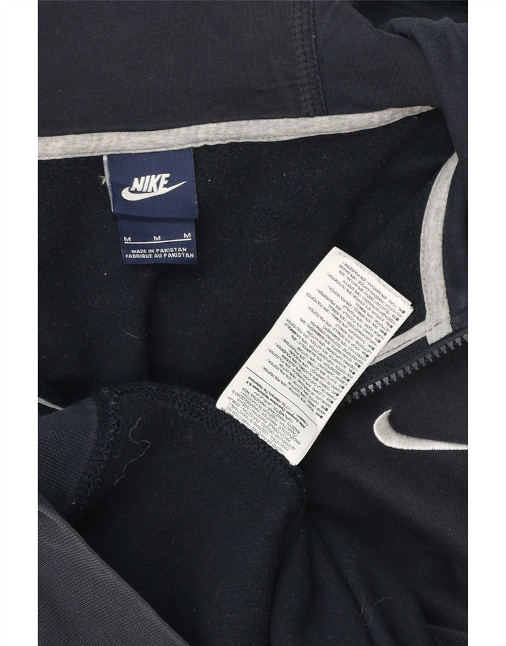 Pulover Nike pentru bărbați, cu fermoar, bumbac, albastru, mediu