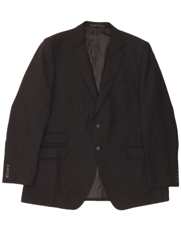 Jachetă pentru bărbați Marks & Spencer cu 2 nasturi Mărimea 46 XL Poliester negru