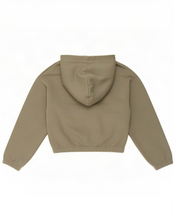 Pulover cu glugă supradimensionat pentru femei Zara UK 10 mic, verde, bumbac